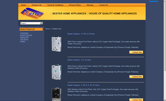 Bester Appliances webshot