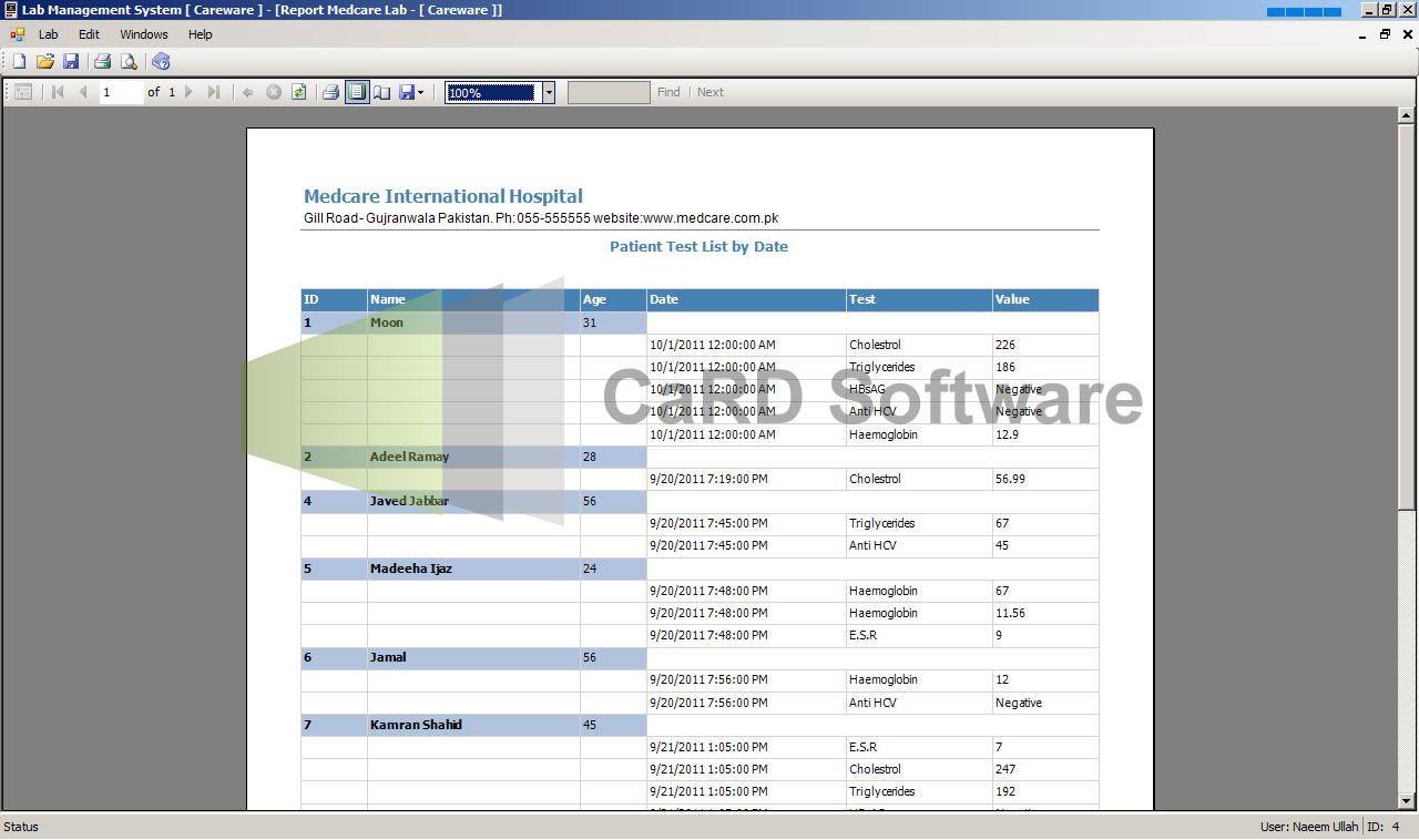 Medical Lab Management Software, Gujranwala
